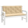 Kissen für Gartenbank, 2 Stück, Stoff in Beige Melange, 120x50x7 cm. von , Kissen für Stühle und Sofas - Ref: Foro24-4002600,...