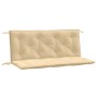 Kissen für Gartenbank, 2 Stück, Stoff in Beige Melange, 120x50x7 cm. von , Kissen für Stühle und Sofas - Ref: Foro24-4002600,...