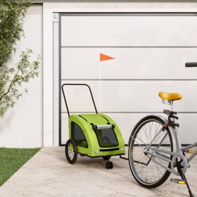 Bicycle pet trailer, iron frame, green Oxford fabric by , pet strollers - Ref: Foro24-93983, Price: 105,99 €, Discount: %