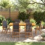 Garden dining set 7 pieces solid acacia wood and textilene by , Garden sets - Ref: Foro24-3279261, Price: 664,44 €, Discount: %