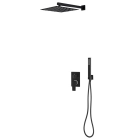 Black 201 stainless steel shower system by vidaXL, Jet nozzles for bathtubs and showers - Ref: Foro24-147718, Price: 179,89 €...