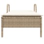 Liegestuhl mit Rädern und Kissen aus synthetischem Rattan in Beige. von , Liegen - Ref: Foro24-368312, Preis: 168,14 €, Rabat...