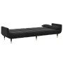 Sofá cama de 2 plazas con taburete terciopelo negro de , Sofás - Ref: Foro24-3258154, Precio: 435,67 €, Descuento: %