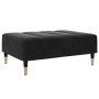 Sofá cama de 2 plazas con taburete terciopelo negro de , Sofás - Ref: Foro24-3258154, Precio: 435,67 €, Descuento: %