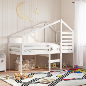 Solid white pine wood children's bed canopy 198x97x113 cm by , Accessories for beds and slatted bases - Ref: Foro24-846877, P...