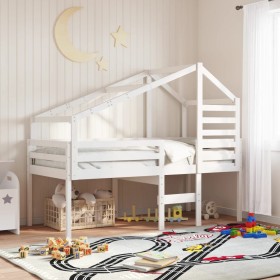 Solid white pine wood children's bed canopy 188x97x113 cm by , Accessories for beds and slatted bases - Ref: Foro24-846880, P...