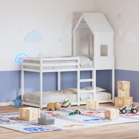 Solid white pine wood children's bed canopy 60x99x139.5 cm by , Accessories for beds and slatted bases - Ref: Foro24-846889, ...