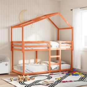 Techo de cama infantil madera maciza marrón 213x85,5x144,5 cm de , Accesorios para camas y somieres - Ref: Foro24-846939, Pre...