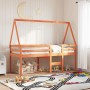 Solid pine wood children's bed canopy in brown, 209x85.5x88 cm by , Accessories for beds and slatted bases - Ref: Foro24-8469...