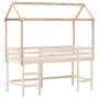 Solid pine wood children's bed canopy 217x95.5x159 cm by , Accessories for beds and slatted bases - Ref: Foro24-846958, Price...