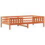 Estructura de cama madera maciza pino marrón cera 100x200 cm de , Camas y somieres - Ref: Foro24-846972, Precio: 139,37 €, De...