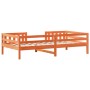 Estructura de cama madera maciza pino marrón cera 100x200 cm de , Camas y somieres - Ref: Foro24-846972, Precio: 139,37 €, De...