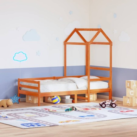 Techo de cama infantil madera maciza pino marrón 98x70x176,5 cm de , Accesorios para camas y somieres - Ref: Foro24-846993, P...