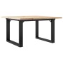 Center table with solid pine wood frame and iron, measuring 70x70x40 cm. by , Coffee table - Ref: Foro24-3282661, Price: 73,5...