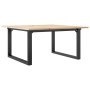 Center table with solid pine wood frame and iron, 80x80x45 cm by , Coffee table - Ref: Foro24-3282663, Price: 86,68 €, Discou...