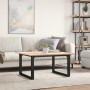 Center table with solid pine wood frame and iron, 80x80x45 cm by , Coffee table - Ref: Foro24-3282663, Price: 86,68 €, Discou...