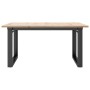 Center table with solid pine wood frame and iron, 80x80x45 cm by , Coffee table - Ref: Foro24-3282663, Price: 86,68 €, Discou...