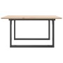 Center table with solid pine wood frame and iron, 80x80x45 cm by , Coffee table - Ref: Foro24-3282663, Price: 86,68 €, Discou...