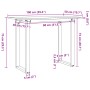 Esstisch mit massivem Kiefernholzrahmen und Eisenbeinen 100x50x75cm. von , Küchen- und Esstische - Ref: Foro24-3282675, Preis...