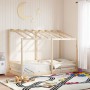 Cama infantil con techo madera maciza pino blanca 80x200 cm de , Camas y somieres - Ref: Foro24-847004, Precio: 204,97 €, Des...