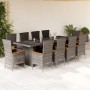 11-piece garden dining set with gray synthetic rattan cushions by , Garden sets - Ref: Foro24-3277560, Price: 1,00 €, Discoun...