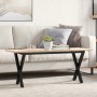 Solid pine wood and iron X-frame coffee table 110x40x45 cm by , Coffee table - Ref: Foro24-3282689, Price: 66,80 €, Discount: %