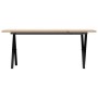 Solid pine wood and iron X-frame coffee table 110x40x45 cm by , Coffee table - Ref: Foro24-3282689, Price: 66,80 €, Discount: %