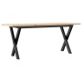 Solid pine wood and iron X-frame coffee table 110x40x45 cm by , Coffee table - Ref: Foro24-3282689, Price: 66,80 €, Discount: %