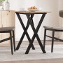 Dining table with solid pine wood and iron frame 80x50x75 cm by , Kitchen and dining tables - Ref: Foro24-3282694, Price: 69,...