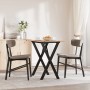 Dining table with solid pine wood and iron frame 80x50x75 cm by , Kitchen and dining tables - Ref: Foro24-3282694, Price: 69,...