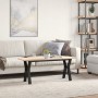 Center table with solid pine wood frame and iron, 110x40x45 cm by , Coffee table - Ref: Foro24-3282711, Price: 78,14 €, Disco...