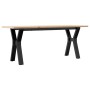 Center table with solid pine wood frame and iron, 110x40x45 cm by , Coffee table - Ref: Foro24-3282711, Price: 78,14 €, Disco...