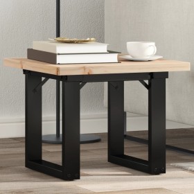 Center table with solid pine wood frame and iron, 40x40x35 cm by , Coffee table - Ref: Foro24-3282724, Price: 52,61 €, Discou...