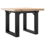 Center table with solid pine wood frame and iron, 40x40x35 cm by , Coffee table - Ref: Foro24-3282724, Price: 50,92 €, Discou...