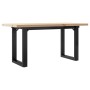 Center table with solid pine wood frame and iron, measuring 100x50x45.5 cm. by , Coffee table - Ref: Foro24-3282732, Price: 8...