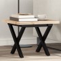 Center table with X frame made of solid pine wood and iron, measuring 50x50x35.5cm. by , Coffee table - Ref: Foro24-3282747, ...