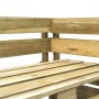 2-seater pallet sofa with green cushions impregnated pine wood by vidaXL, Garden sets - Ref: Foro24-3066615, Price: 257,77 €,...