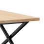 Mesa de centro marco X madera maciza pino y hierro 90x90x45,5cm de , Mesas de centro - Ref: Foro24-3282753, Precio: 104,35 €,...