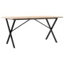 Dining table with solid pine wood and iron frame 140x80x75.5 cm by , Kitchen and dining tables - Ref: Foro24-3282764, Price: ...