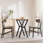 Dining table with solid pine wood and iron frame, 50x50x75.5 cm by , Kitchen and dining tables - Ref: Foro24-3282779, Price: ...