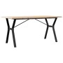 Dining table with solid pine wood and iron frame, 160x80x75.5 cm by , Kitchen and dining tables - Ref: Foro24-3282787, Price:...