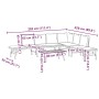 Garden bench with 5-piece cushions, steel frame with black powder coating. by , Garden sets - Ref: Foro24-3283720, Price: 493...