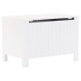 Storage box with lid FROG solid white wood 80x49x54 cm by , Storage trunks - Ref: Foro24-4002330, Price: 101,30 €, Discount: %