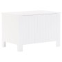 Storage box with lid FROG solid white wood 80x49x54 cm by , Storage trunks - Ref: Foro24-4002330, Price: 101,30 €, Discount: %