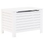 Caja de almacenaje y tapa RANA madera maciza blanca 100x49x54cm de , Baúles de almacenamiento - Ref: Foro24-4002324, Precio: ...