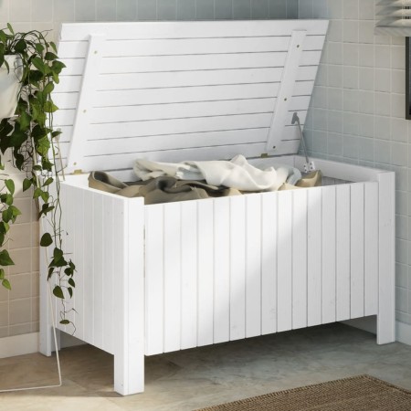 Storage box with lid FROG solid white wood 100x49x54cm by , Storage trunks - Ref: Foro24-4002332, Price: 109,82 €, Discount: %