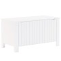 Storage box with lid FROG solid white wood 100x49x54cm by , Storage trunks - Ref: Foro24-4002332, Price: 109,82 €, Discount: %