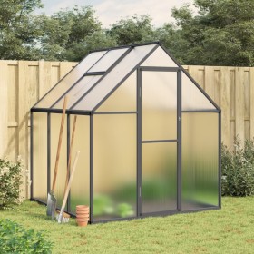 Greenhouse with anthracite aluminum base frame 169x169x195 cm by , Greenhouses - Ref: Foro24-4005830, Price: 329,99 €, Discou...