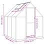 Greenhouse with anthracite aluminum base frame 169x169x195 cm by , Greenhouses - Ref: Foro24-4005830, Price: 331,10 €, Discou...