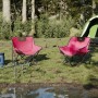 Folding camping chairs with pocket, 2 units, pink. by , Garden chairs - Ref: Foro24-366554, Price: 55,28 €, Discount: %